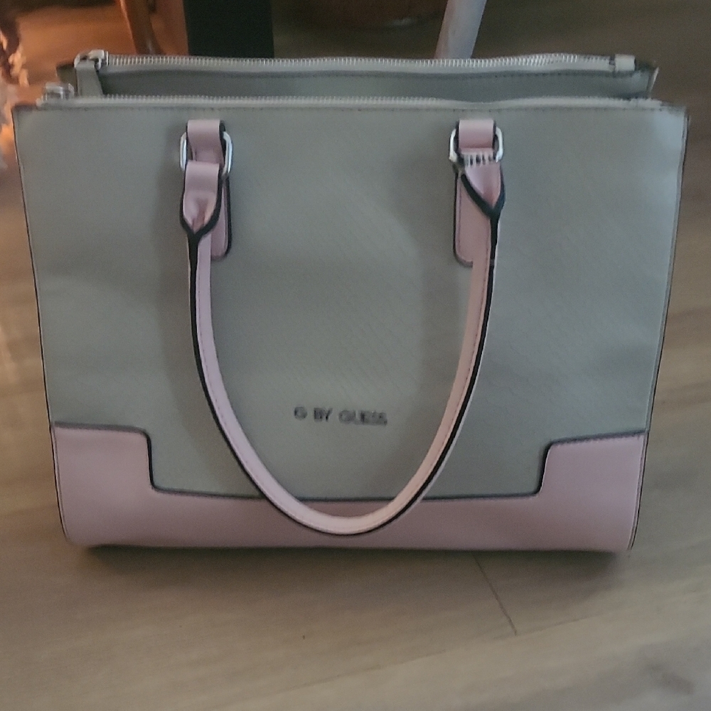 G by Guess Beige and Pink Tote Bag
